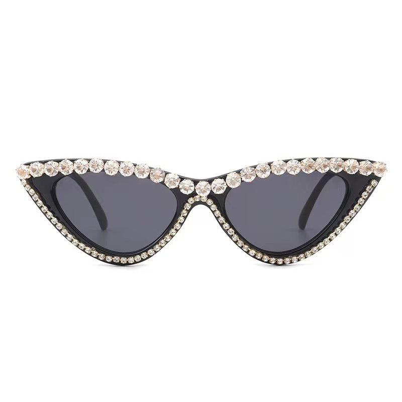 Dame Cat Eye Solbriller med Rhinestones 0