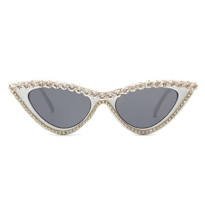 Dame Cat Eye Solbriller med Rhinestones 10