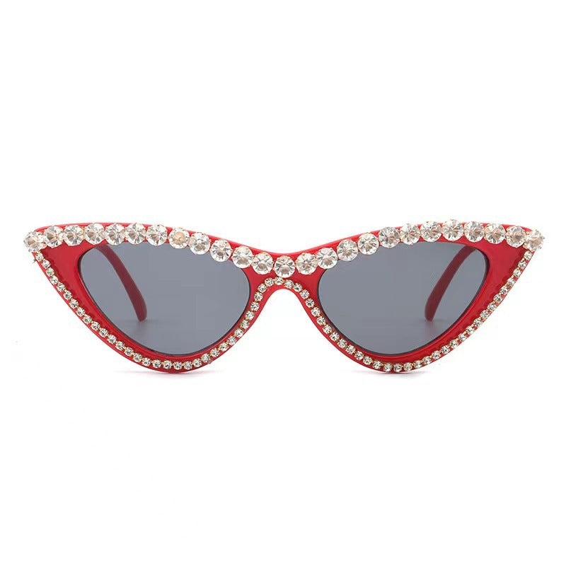 Dame Cat Eye Solbriller med Rhinestones 3