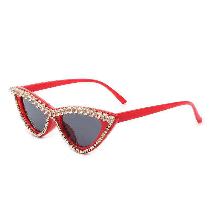 Dame Cat Eye Solbriller med Rhinestones 5