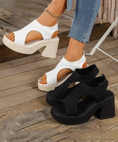 Dame Chunky Sandaler med Splejsning 3