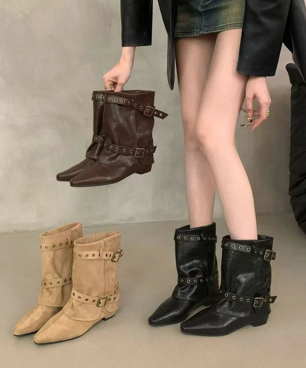 Dame Chunky Støvler Casual 3