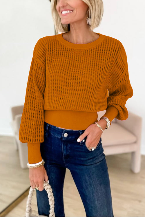 Dame Crewneck Sweater med Skåret Bagdesign 3
