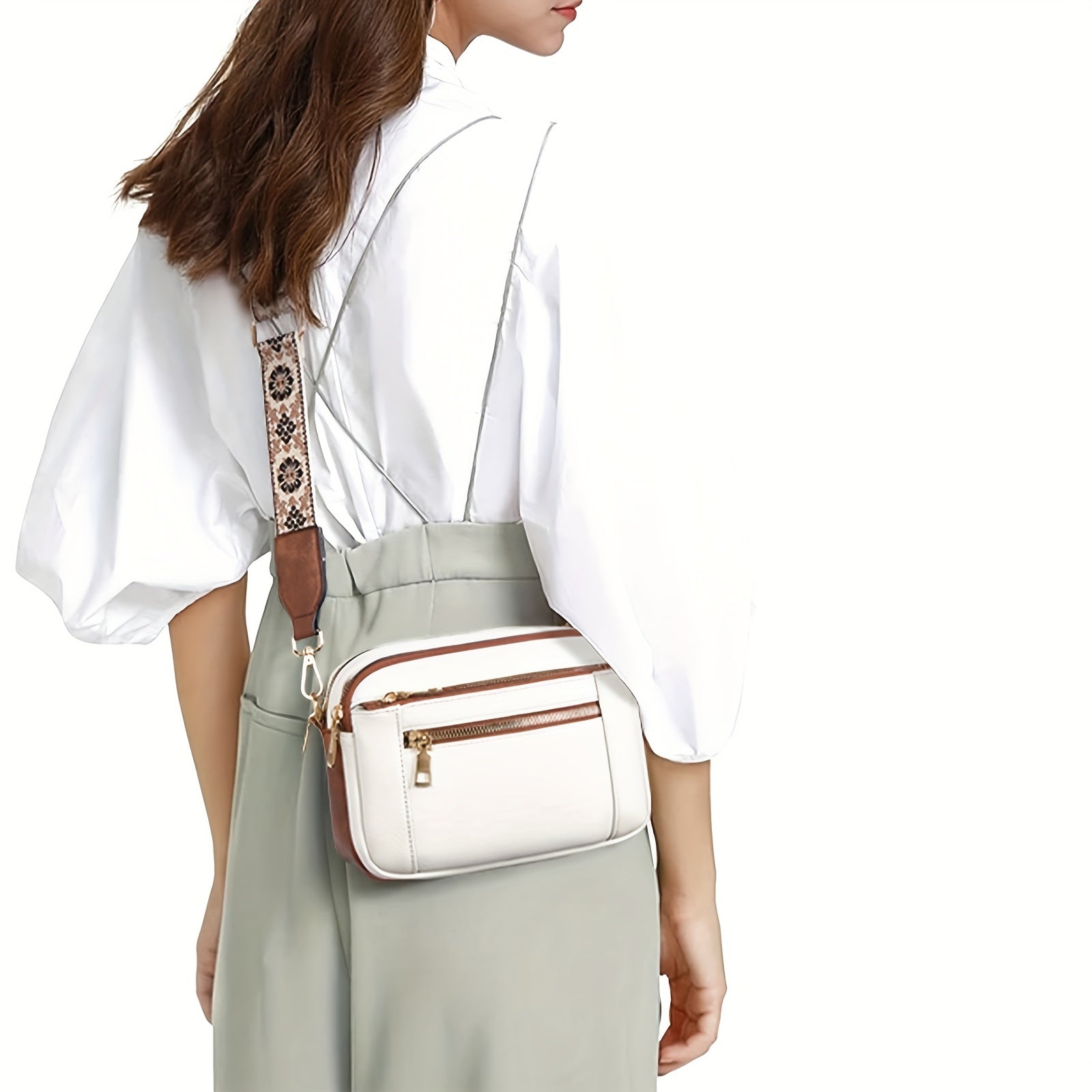 Dame Crossbody Taske Boho-Chic Vegansk Læder 7
