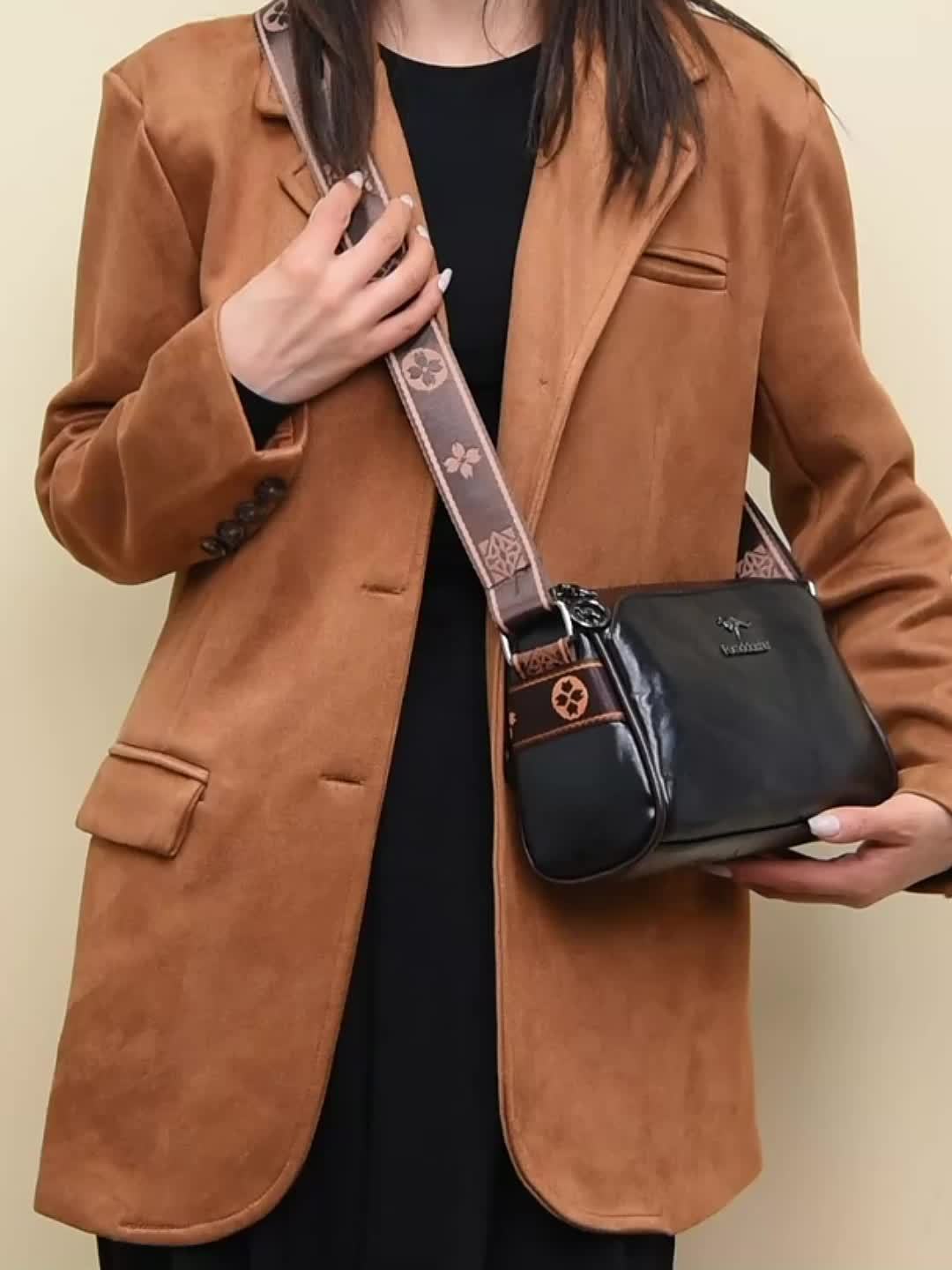 Dame Crossbody Taske Tidløst Design med Justerbar Rem 2