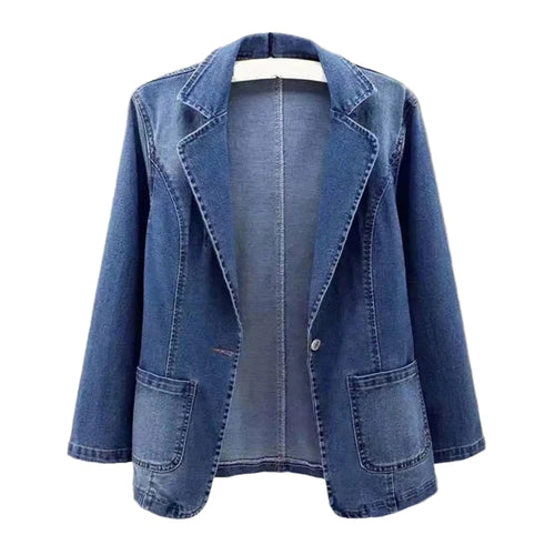 Dame Denim Blazer Moderne 0
