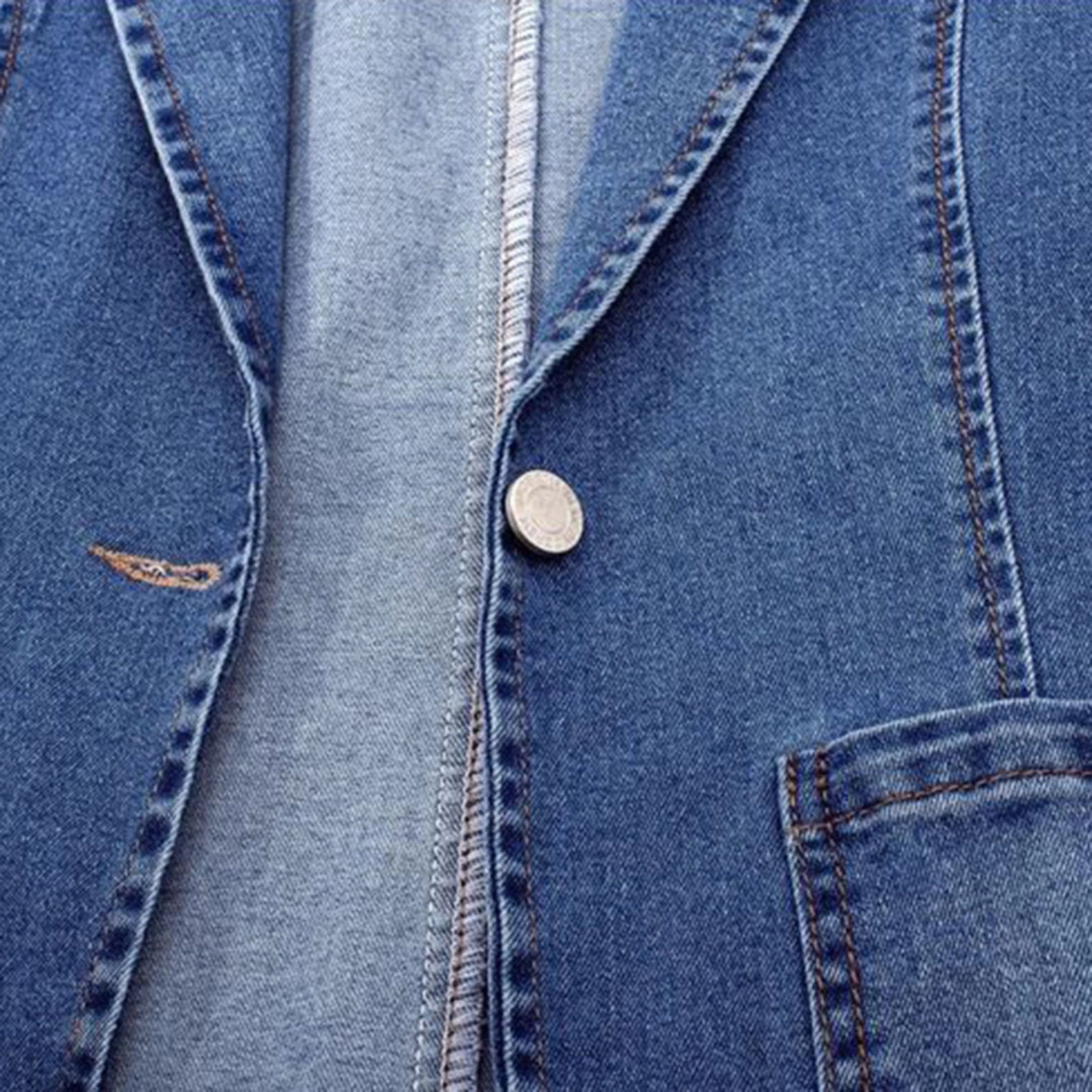Dame Denim Blazer Moderne 1