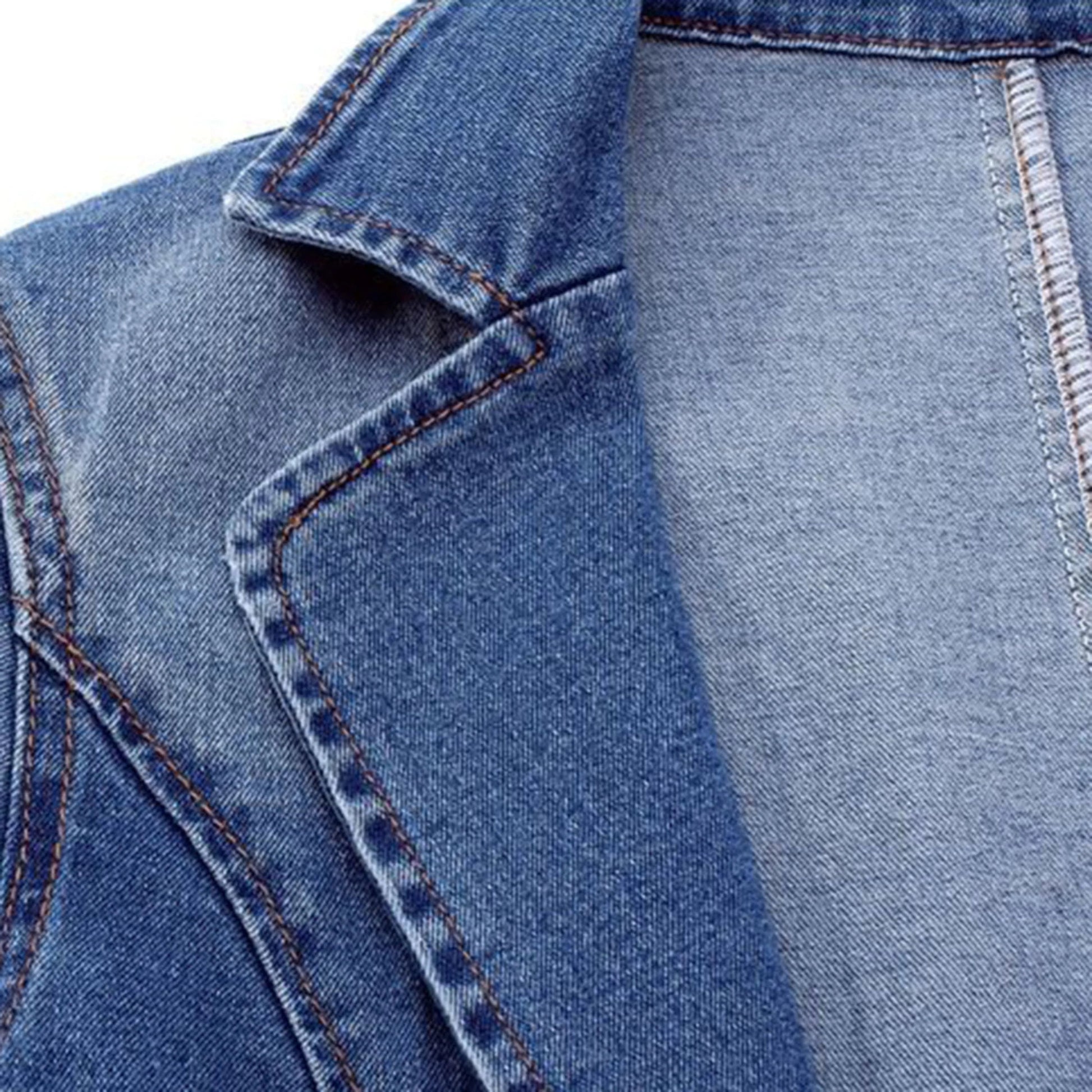 Dame Denim Blazer Moderne 3
