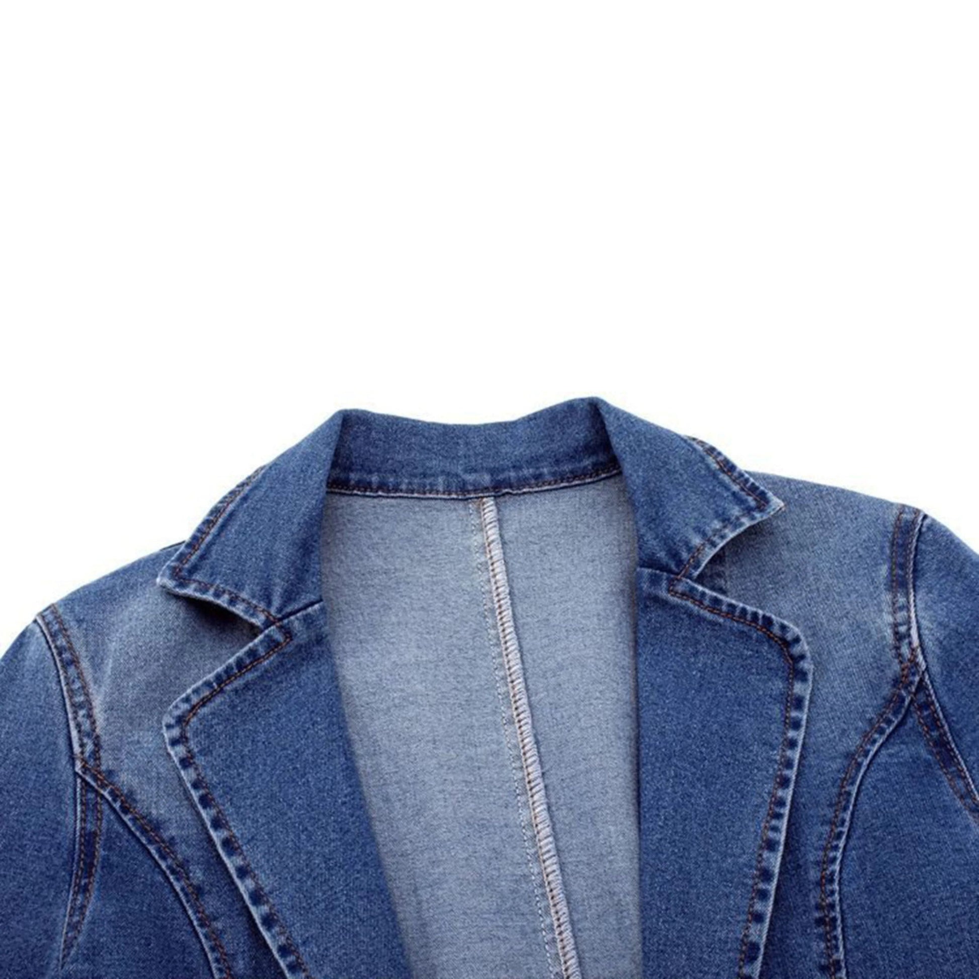 Dame Denim Blazer Moderne 4