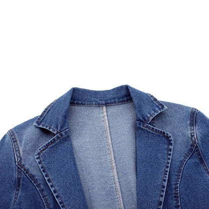 Dame Denim Blazer Moderne 4