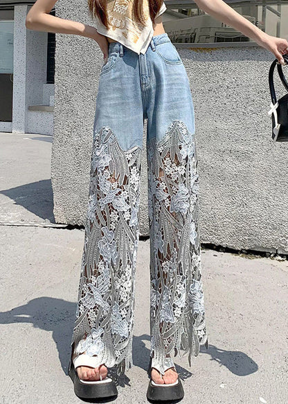 Dame Denim Bukser med Hule Udsparinger 1