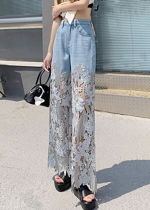 Dame Denim Bukser med Hule Udsparinger 2