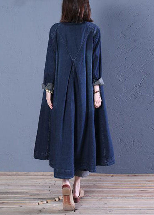 Dame Denim Trenchcoat med Peter Pan Krave 4