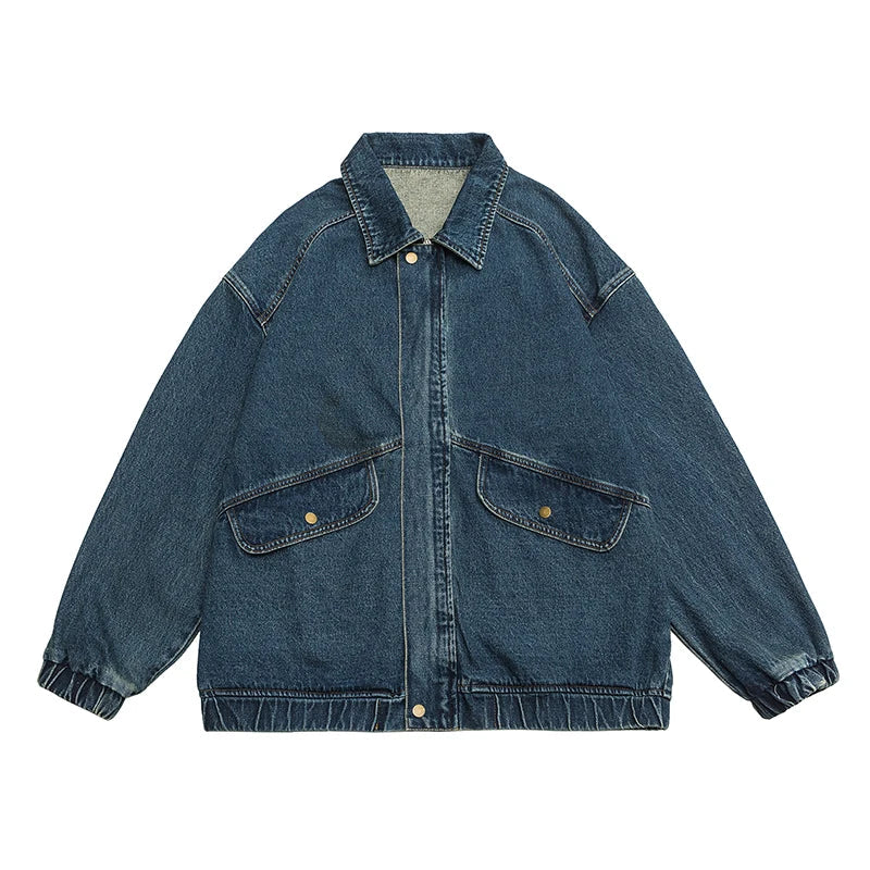 Dame Denimjakke Oversized Stil 0