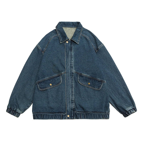 Dame Denimjakke Oversized Stil 0