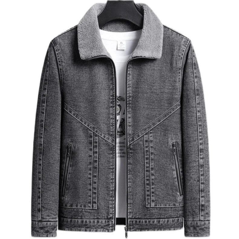 Dame Denimjakke med Fleecefor 0