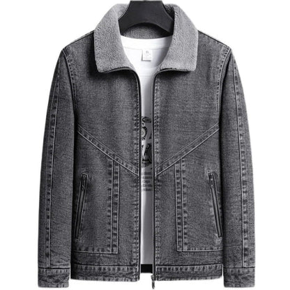 Dame Denimjakke med Fleecefor 0