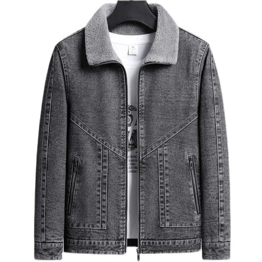Dame Denimjakke med Fleecefor 0