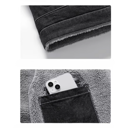 Dame Denimjakke med Fleecefor 6