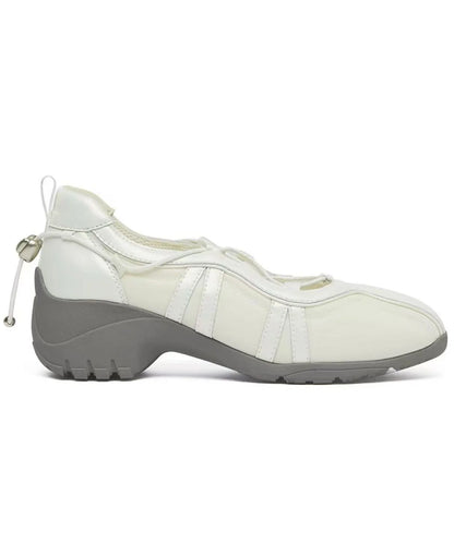 Dame Flade Sko med Krydsremme Chunky Stil 4