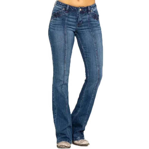Dame Flared Jeans Retro Stil 0