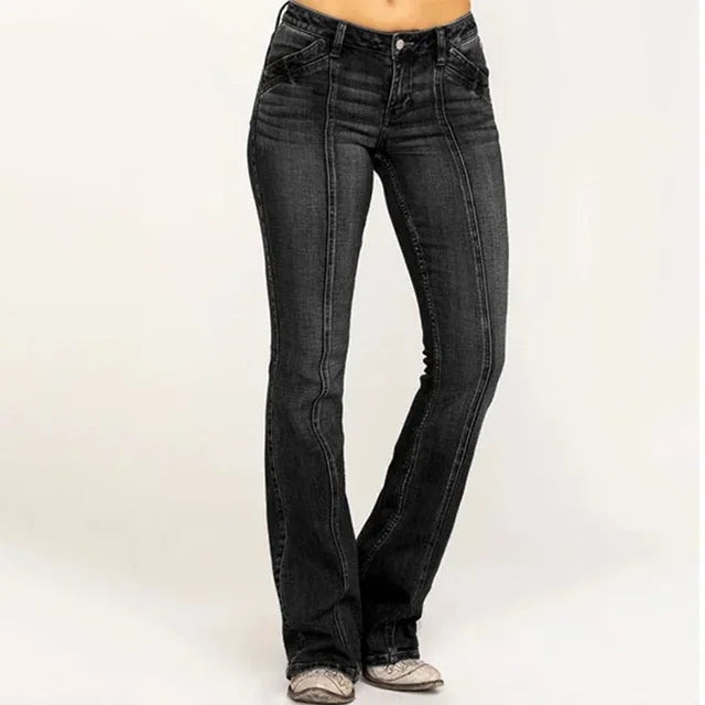Dame Flared Jeans Retro Stil 1