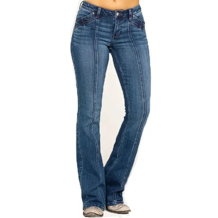 Dame Flared Jeans Retro Stil 3
