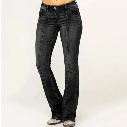 Dame Flared Jeans Retro Stil 7