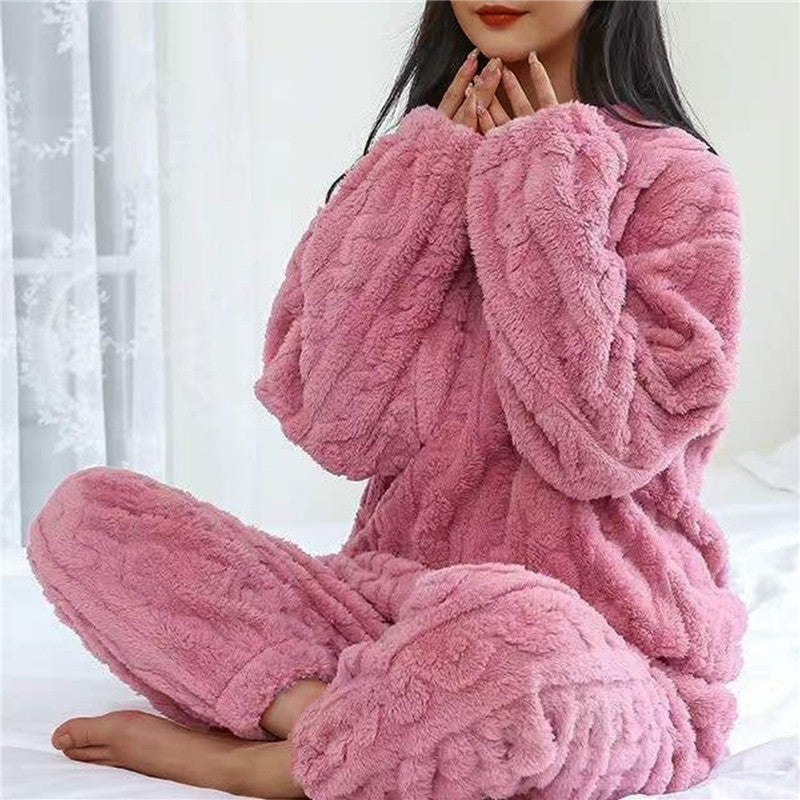 Dame Fleece Pyjamassæt Komfortabel 5