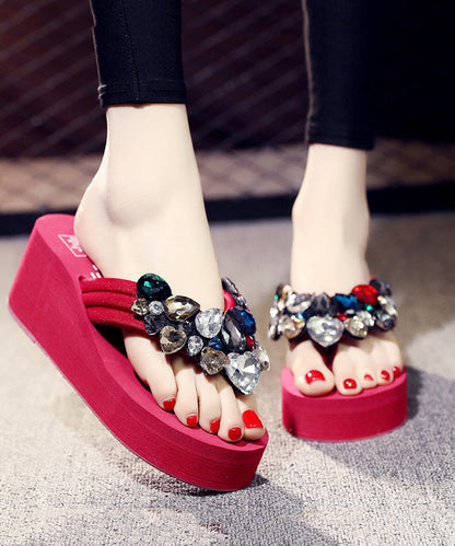 Dame Flip Flops med Zirkon Detaljer 2