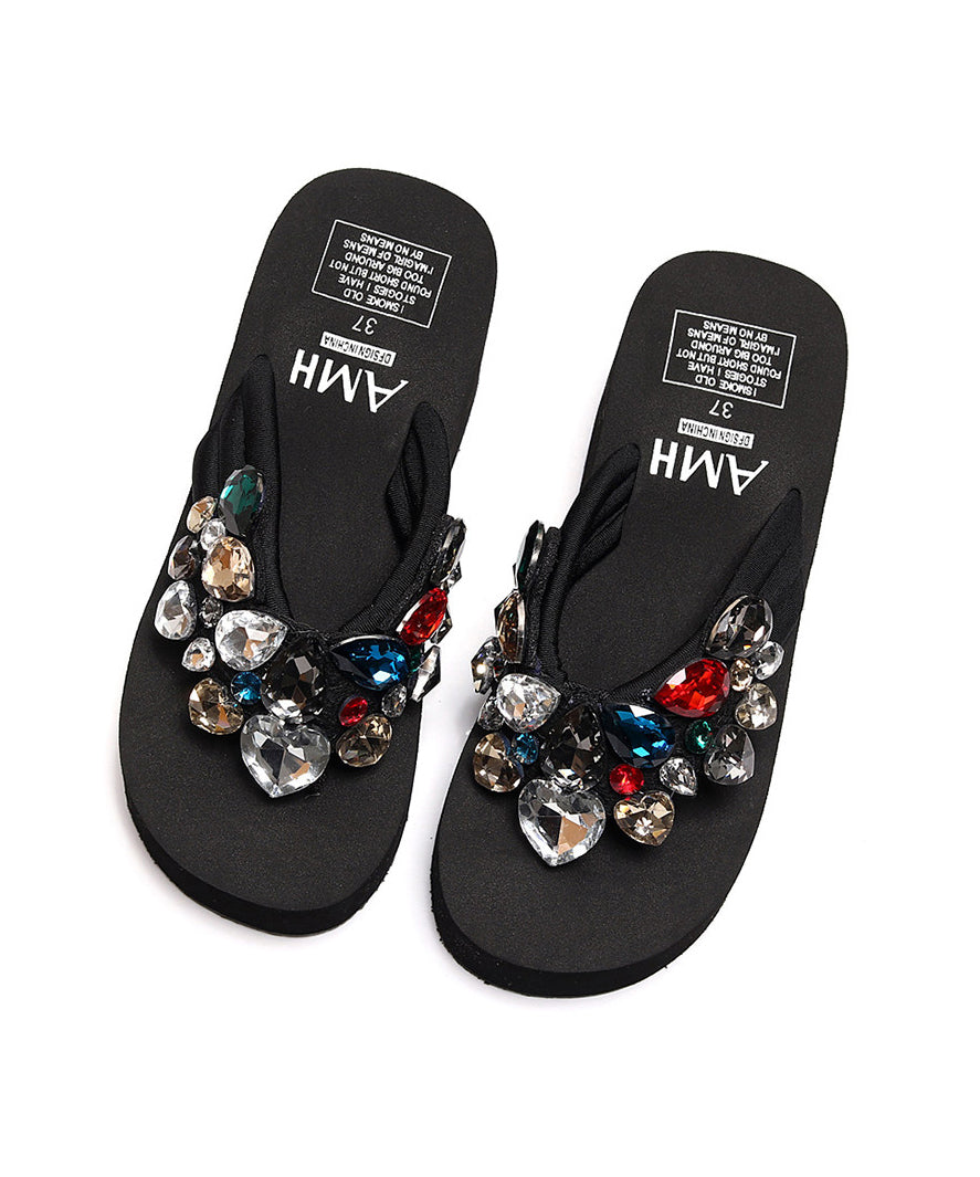 Dame Flip Flops med Zirkon Detaljer 4