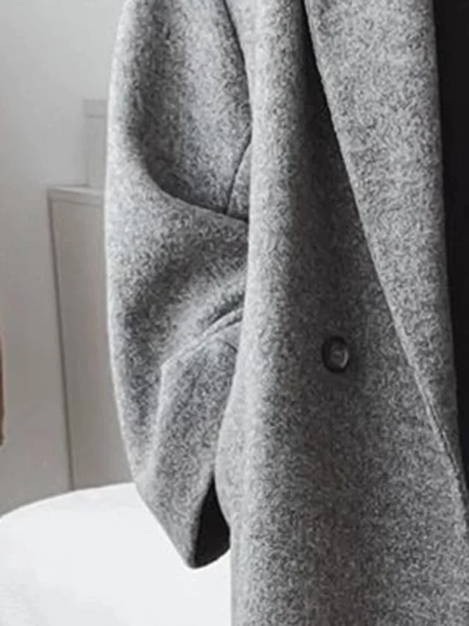 Dame Frakke Oversized Langline Med Dobbeltradet Design 2