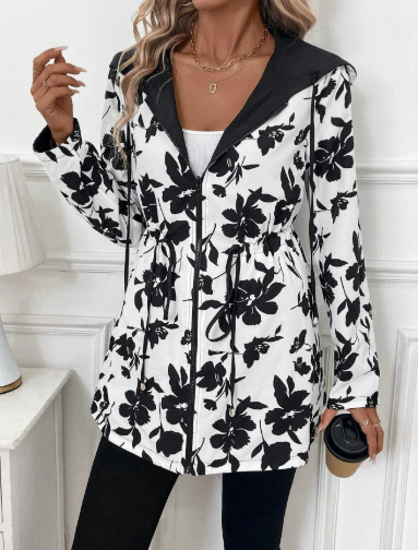 Dame Frakke Vendbar med Leopardprint - To Looks i Én 2
