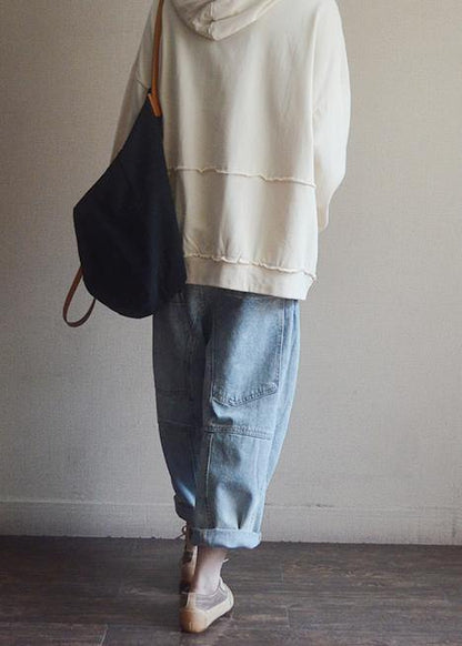 Dame Hættetrøje Patchwork Tunikatop 3