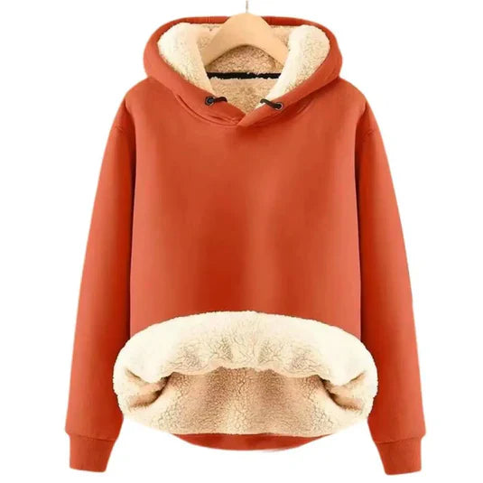 Dame Hættetrøje i Sherpa Fleece 0