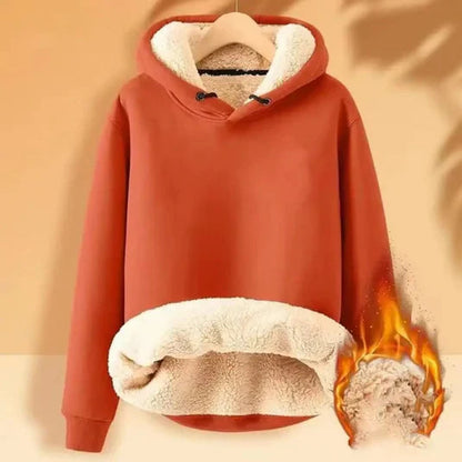 Dame Hættetrøje i Sherpa Fleece 1