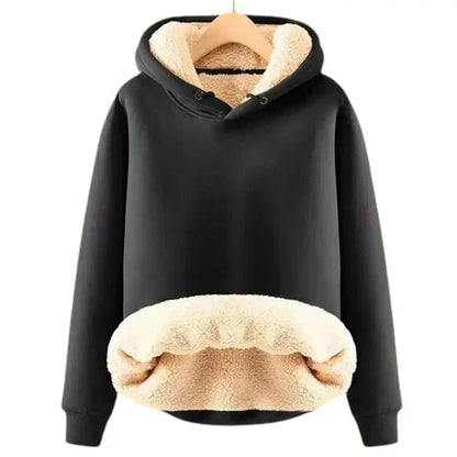 Dame Hættetrøje i Sherpa Fleece 2
