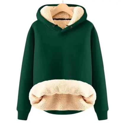 Dame Hættetrøje i Sherpa Fleece 3