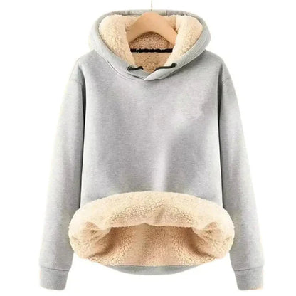 Dame Hættetrøje i Sherpa Fleece 4
