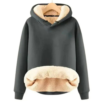 Dame Hættetrøje i Sherpa Fleece 5