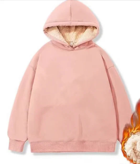 Dame Hættetrøje i Sherpa Fleece 7