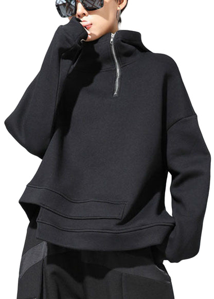 Dame Hættetrøje med Asymmetrisk Design 0