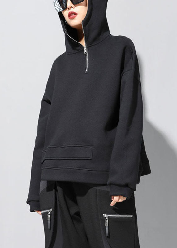 Dame Hættetrøje med Asymmetrisk Design 1