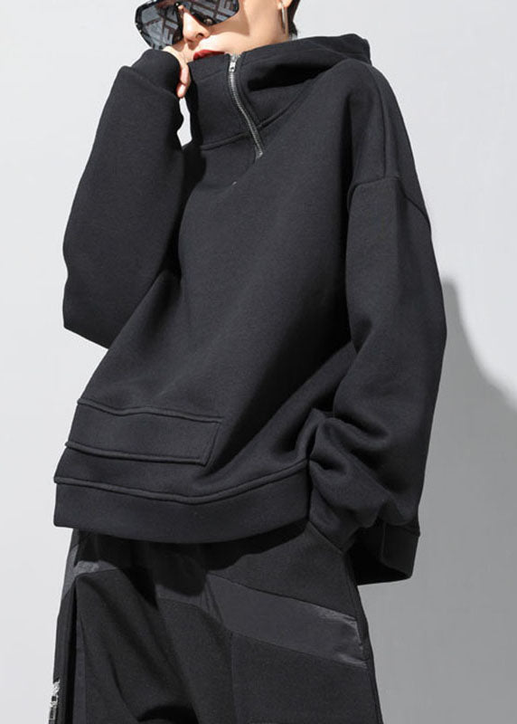 Dame Hættetrøje med Asymmetrisk Design 3