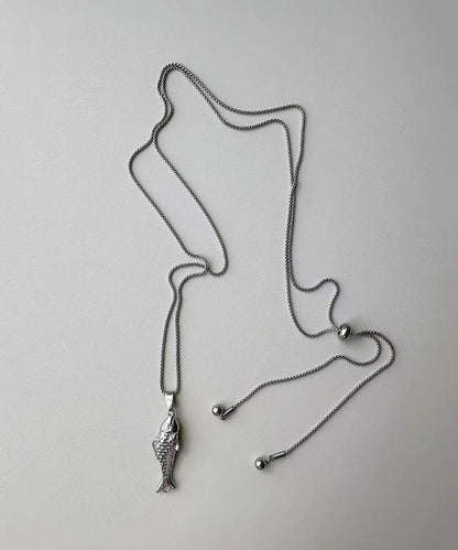 Dame Halskæde Boho Stil med Fisk og Lariat Design 3