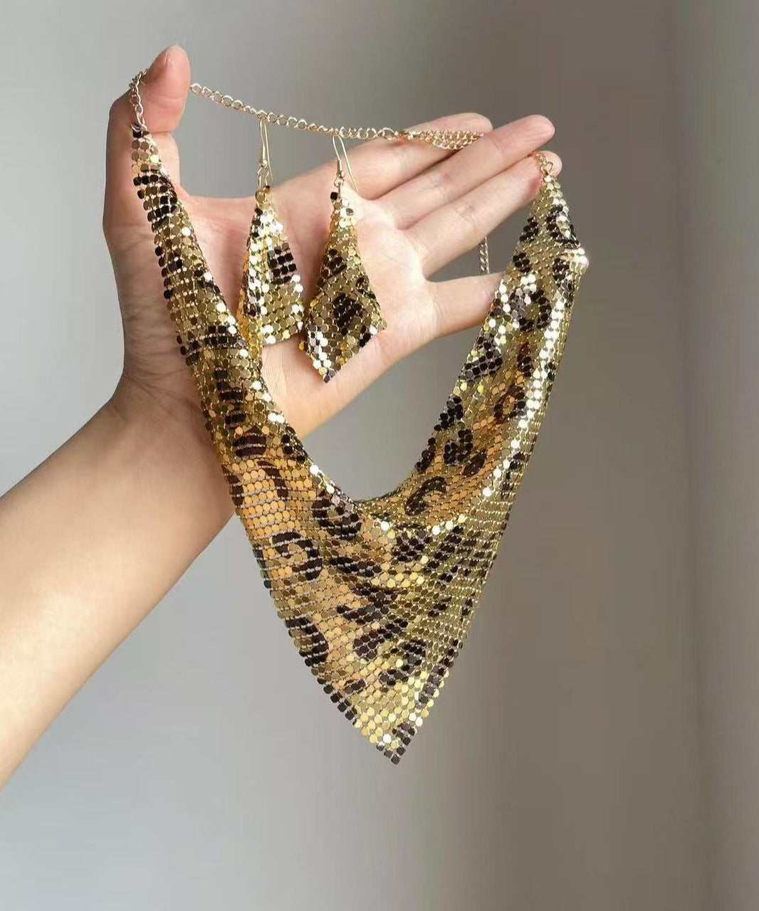 Dame Halskæde Sæt Moderne Leopard Design 3