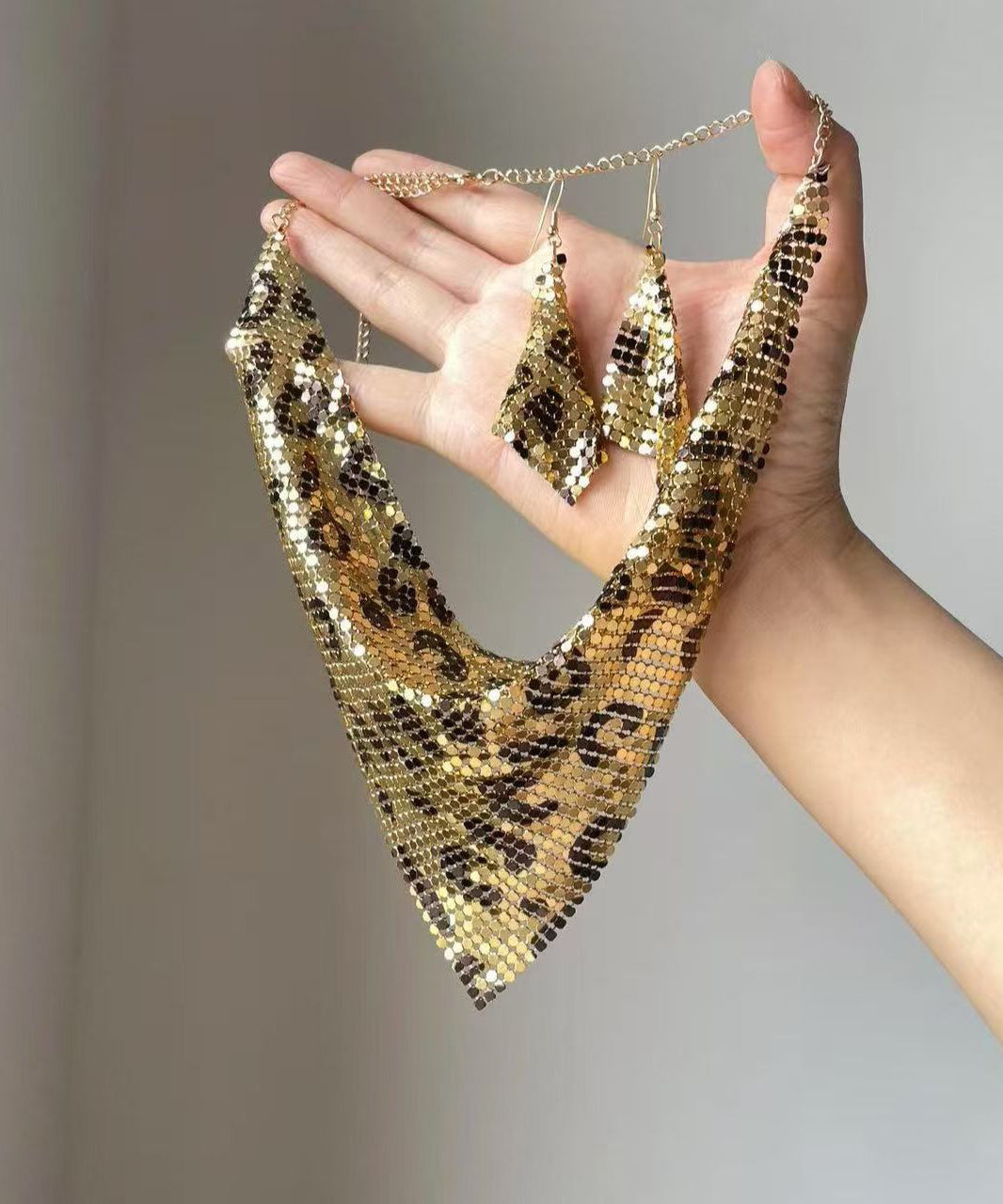 Dame Halskæde Sæt Moderne Leopard Design 4