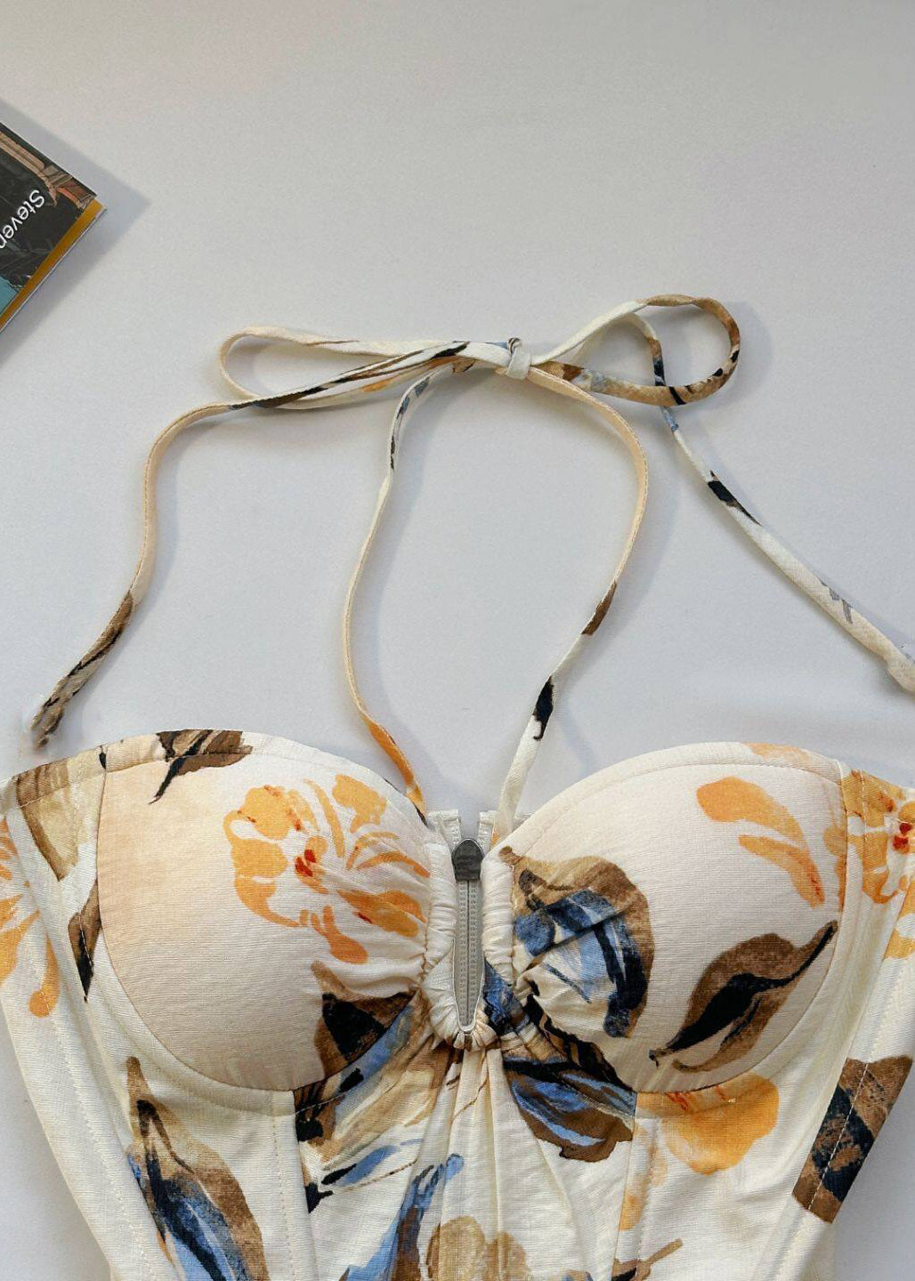 Dame Halter Tanktop Med Snøreprint Moderne Stil 2