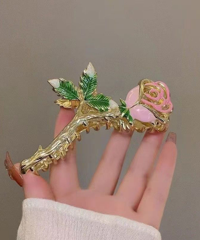 Dame Hårnål med Metal Rose og Zircon Detaljer 0