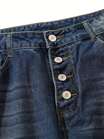 Dame Højtaljede Jeans Løs Pasform 5